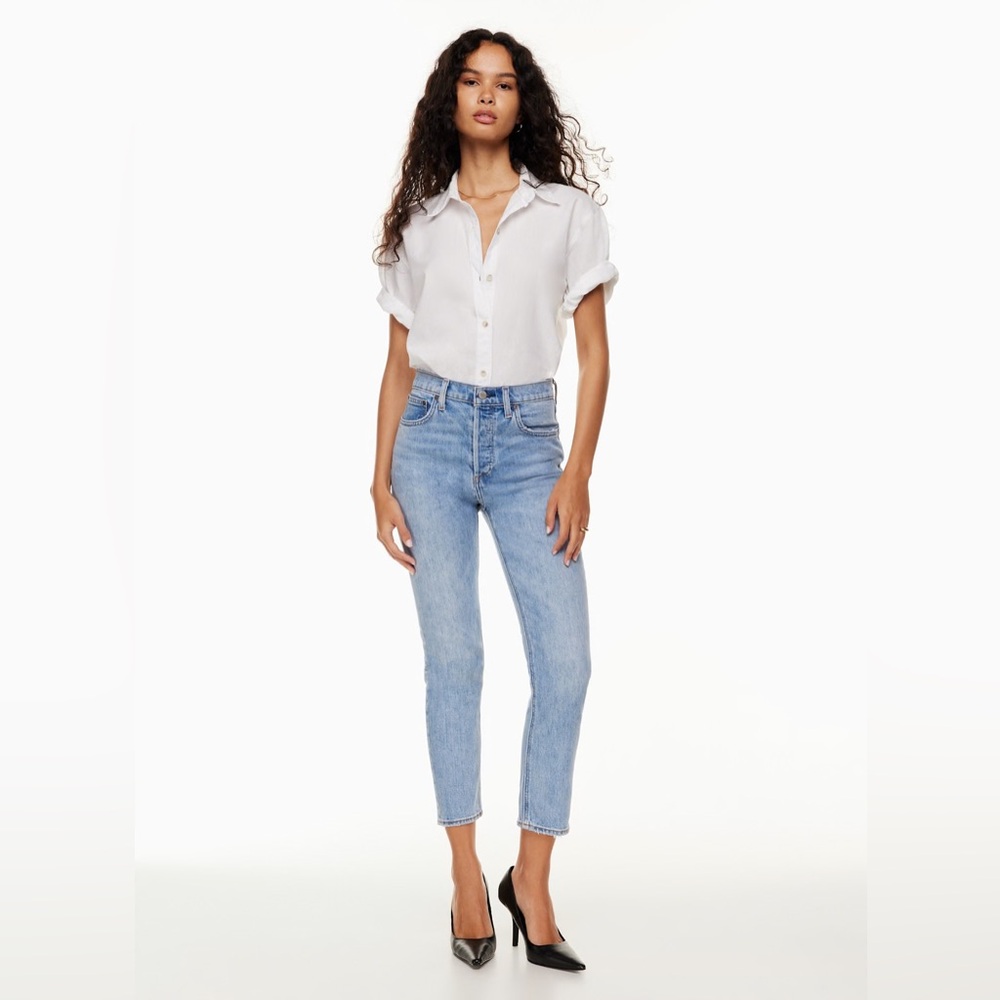Aritzia Denim Forum the Yoko high rise slim 26l blue jeans, size 25